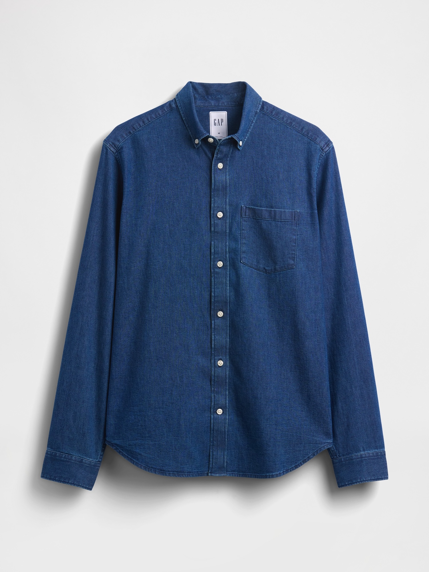 Мужские рубашки Gap Denim Pocket Shirt — фото 5