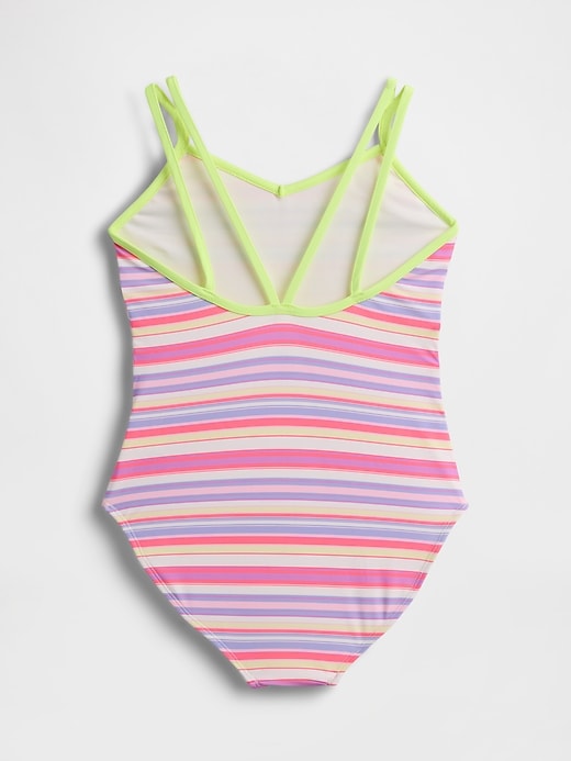 Image number 2 showing, Kids V-Neck One-Piece Swimsuit