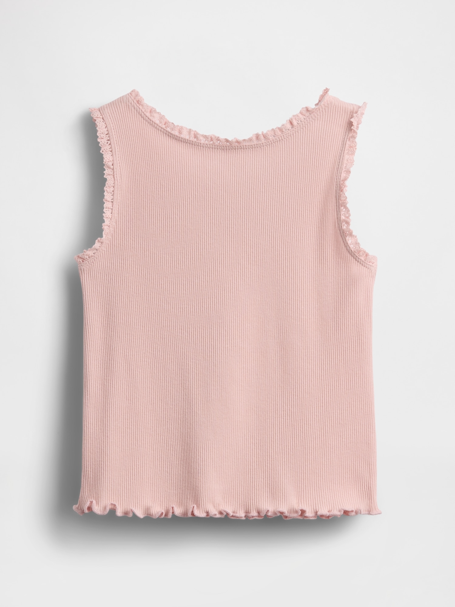 Топ Gap Mix & Match Rib Tank Top для малышей, цвет: Розовый — фото 2