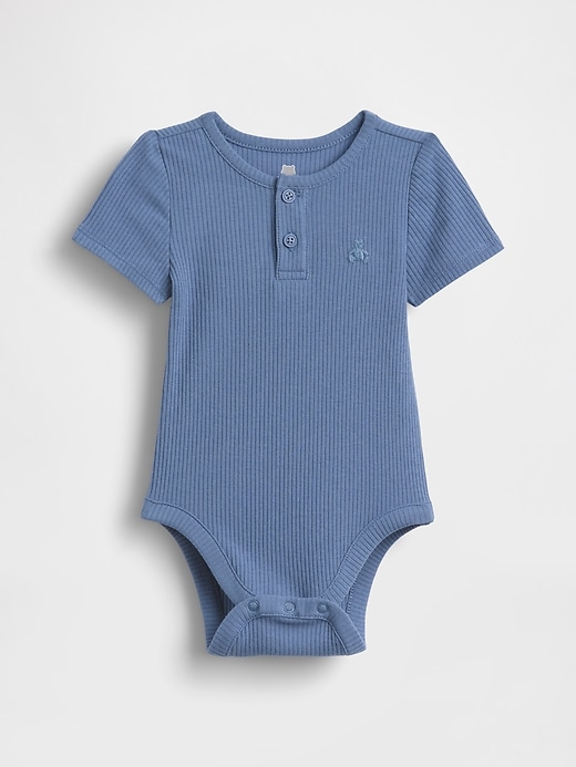 Image number 1 showing, Baby First Favorites TinyRib Henley Bodysuit
