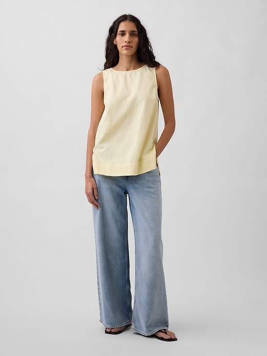 Image number 2 showing, Linen-Blend Shell Tank Top