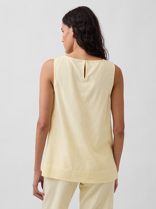 Image number 3 showing, Linen-Blend Shell Tank Top