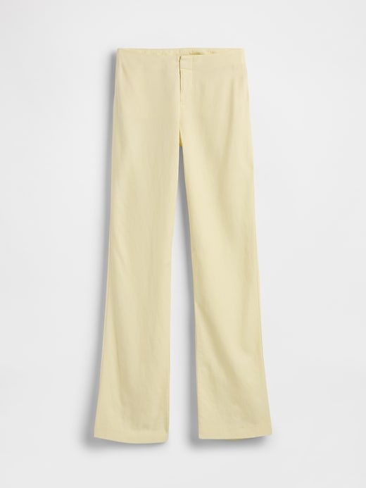 Image number 5 showing, Low Rise Linen-Blend Flare Pants