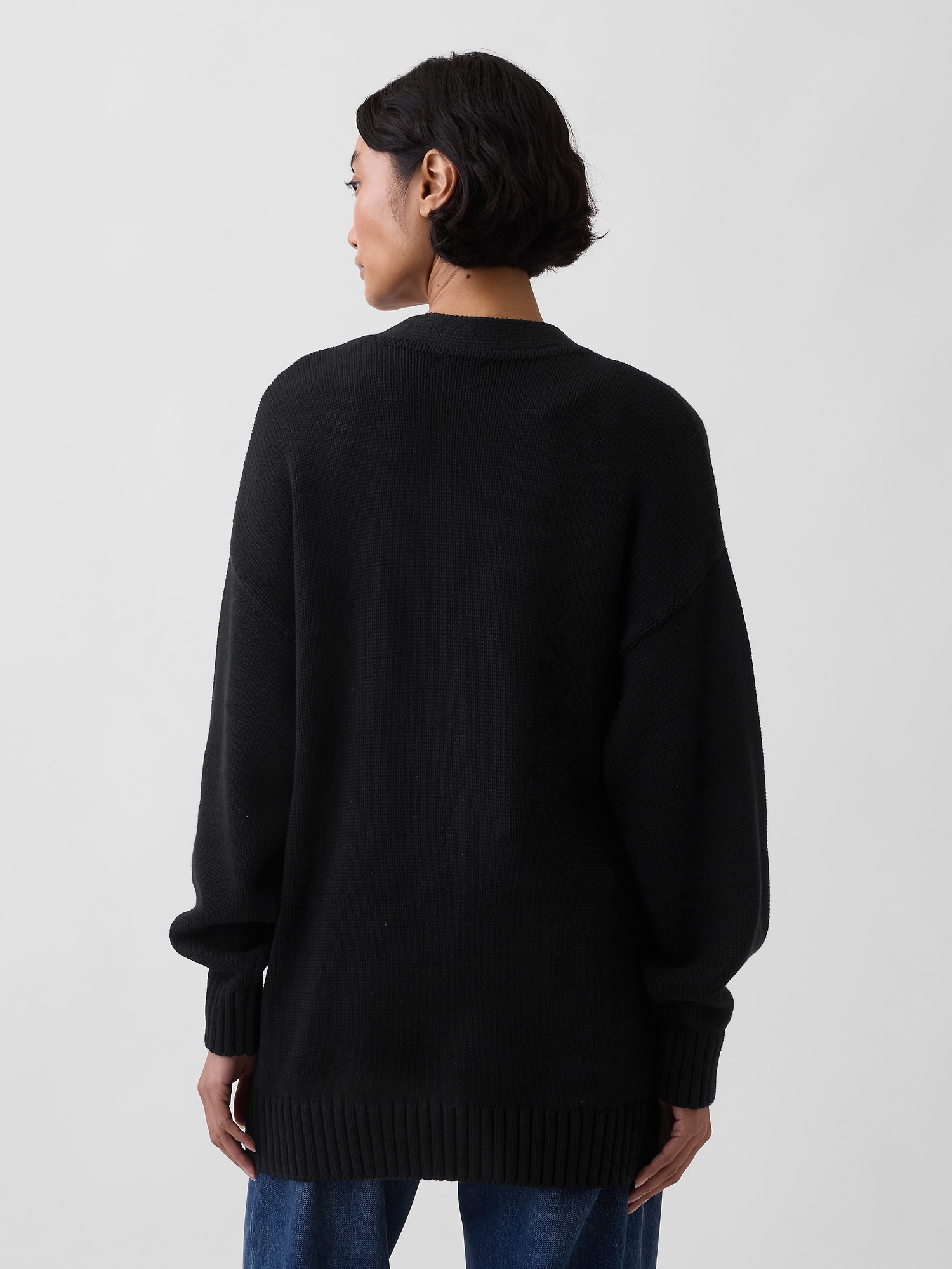 100% Cotton Oversized Boyfriend Cardigan Sweater