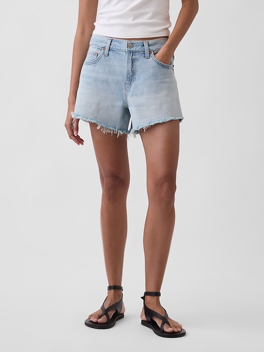 Image number 2 showing, 4" Mid Rise UltraSoft Relaxed Cutoff Shorts