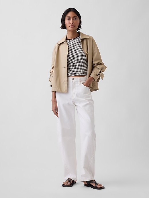 Image number 2 showing, Gingham Pointelle Shell Tank Top