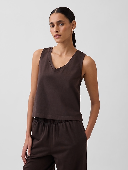 Image number 1 showing, Knit Crop Tank Top