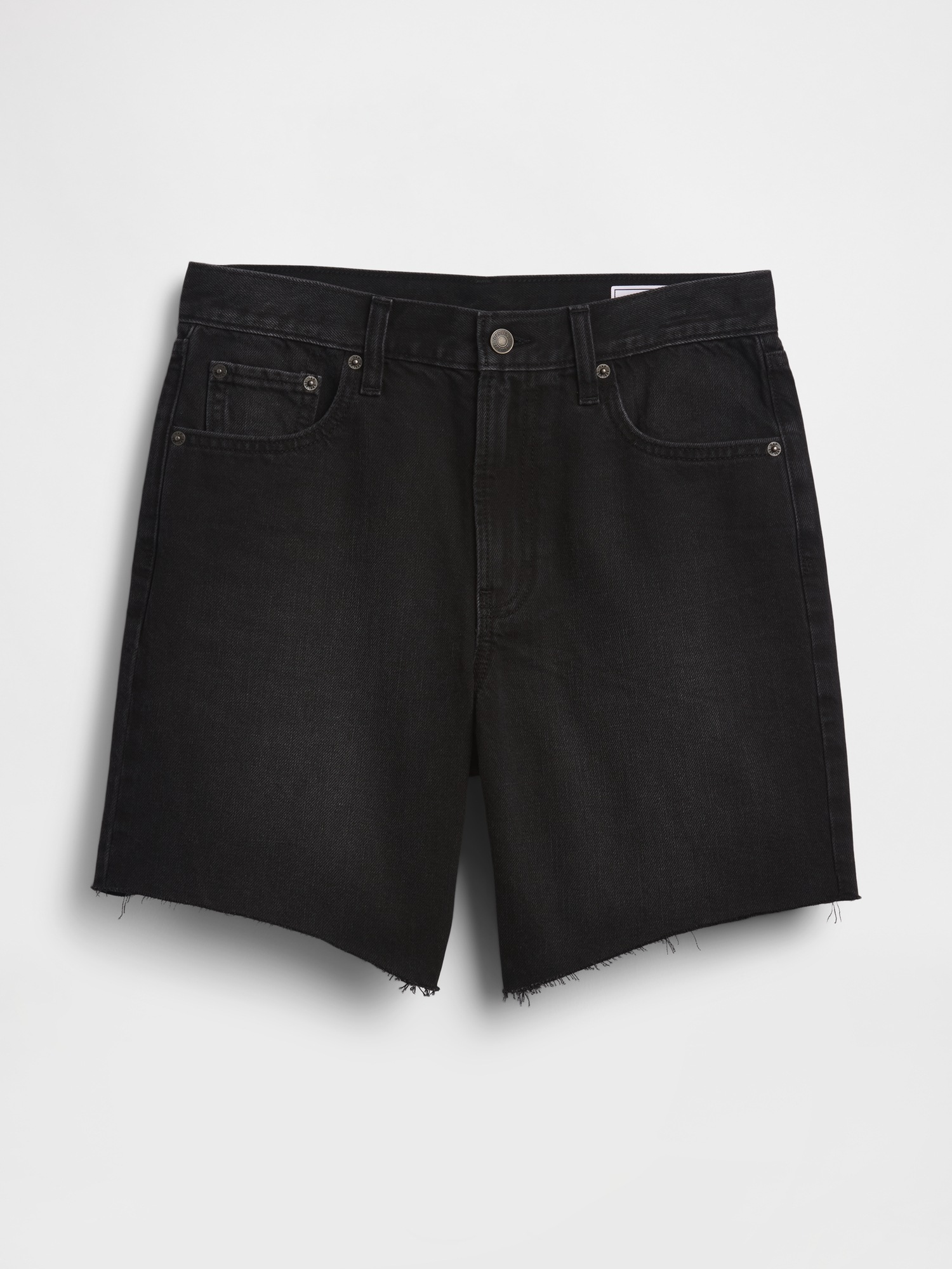 Женские шорты Gap 8" Mid Rise UltraSoft Loose Bermuda, цвет: Чёрный — фото 6