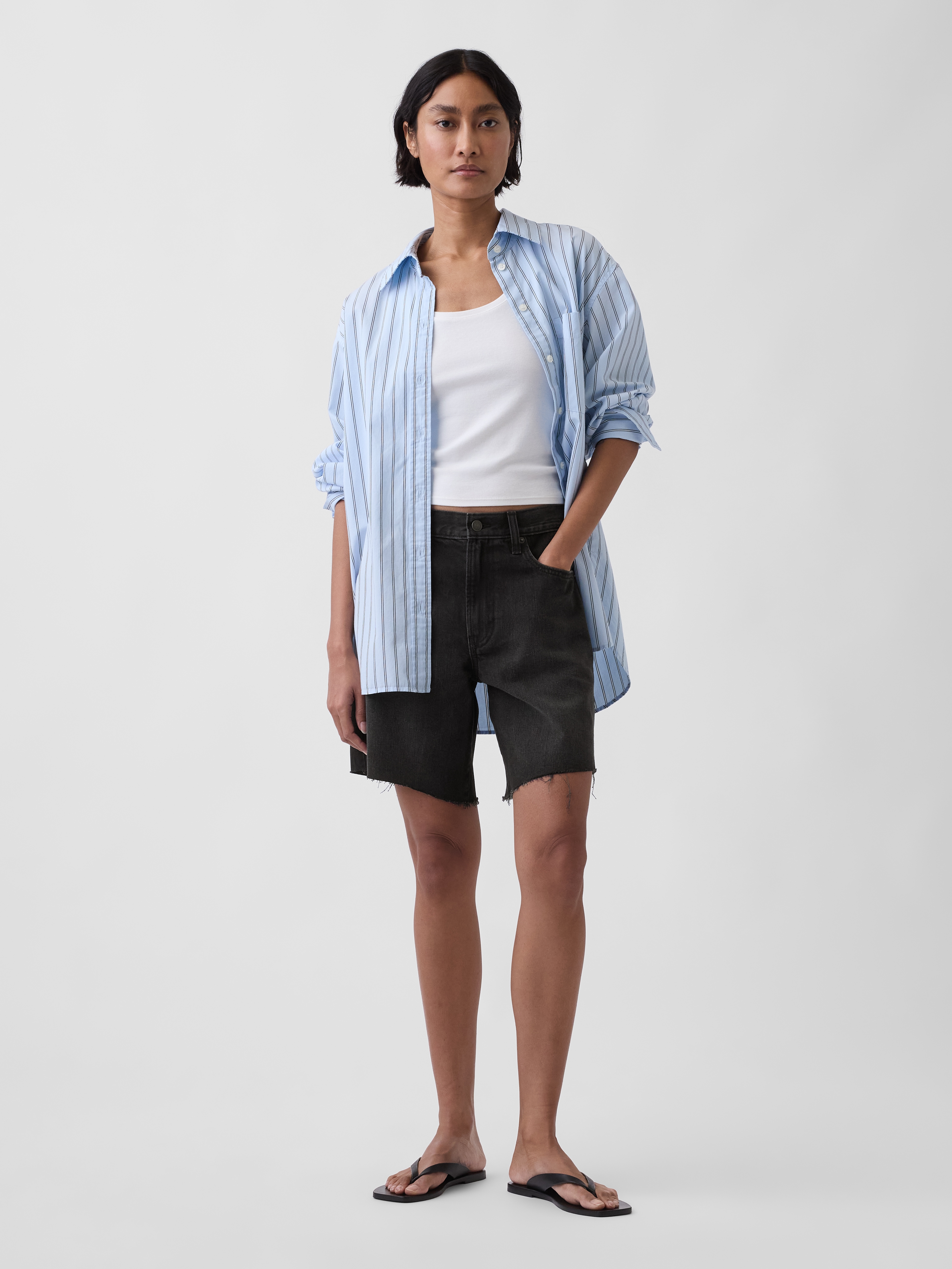 8" Mid Rise UltraSoft Loose Bermuda Shorts