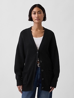 100% Cotton Oversized Boyfriend Cardigan Sweater