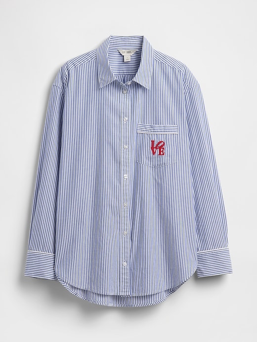 Image number 6 showing, Robert Indiana LOVE Poplin PJ Shirt