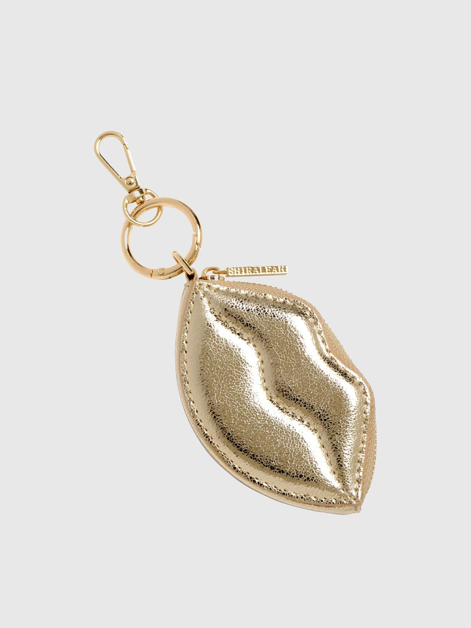 Женский брелок Gap Shiraleah Kisses Zip Pouch/Key Ring, цвет: Золотой