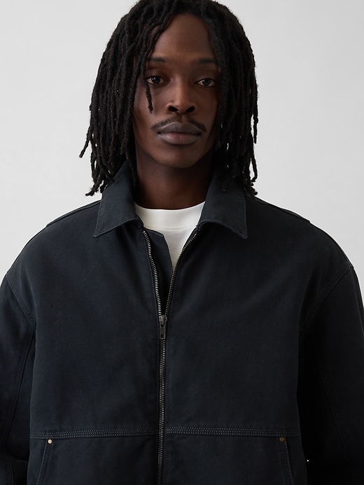 Image number 4 showing, Canvas Bomber Jacket