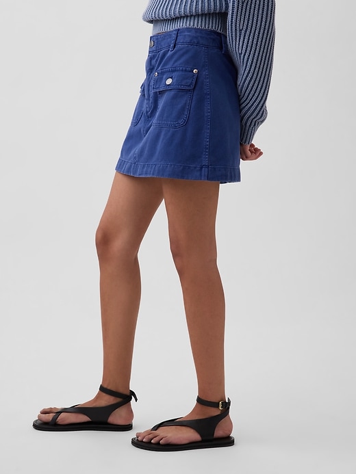 Image number 3 showing, Mid Rise Cargo Mini Skort