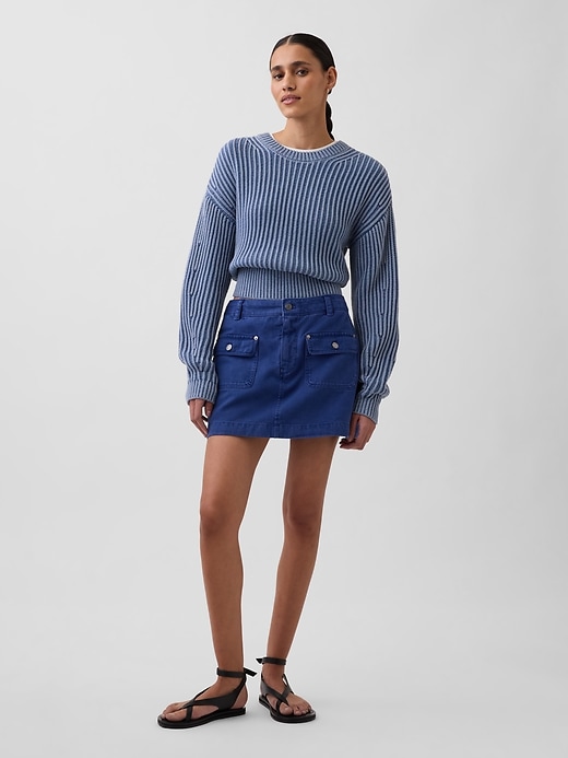 Image number 1 showing, Mid Rise Cargo Mini Skort