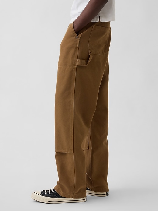Image number 3 showing, '90s Loose Canvas Double-Knee Carpenter Pants