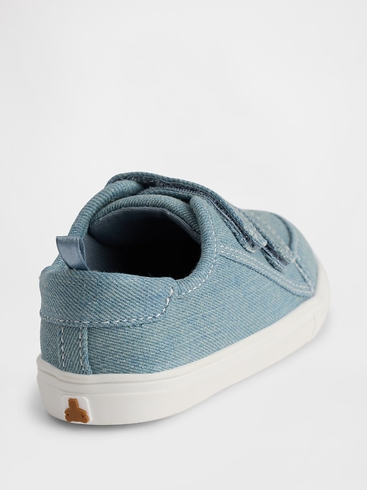 Image number 4 showing, Toddler Canvas Denim Sneakers