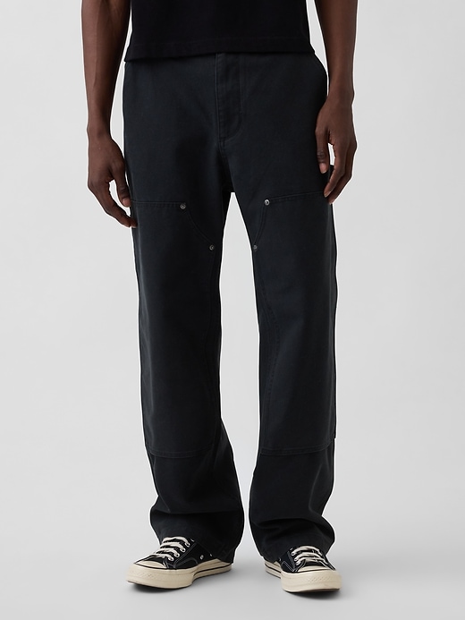 Image number 2 showing, '90s Loose Canvas Double-Knee Carpenter Pants