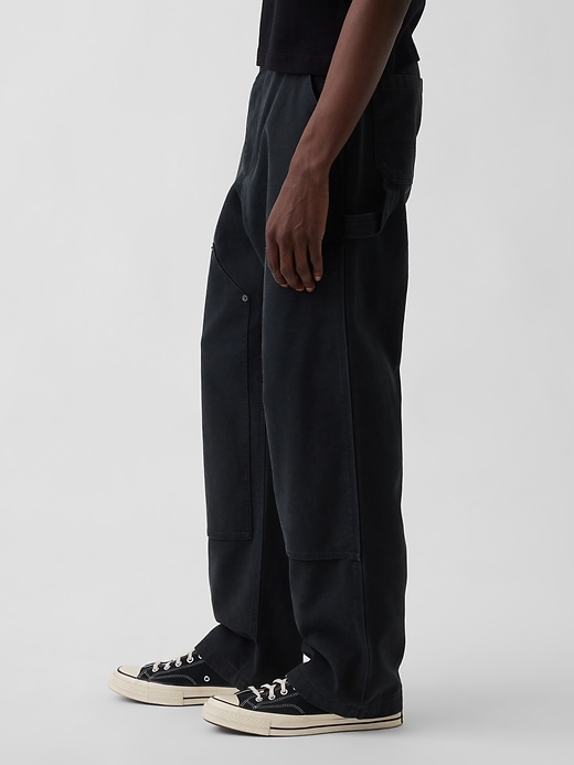 Image number 3 showing, '90s Loose Canvas Double-Knee Carpenter Pants