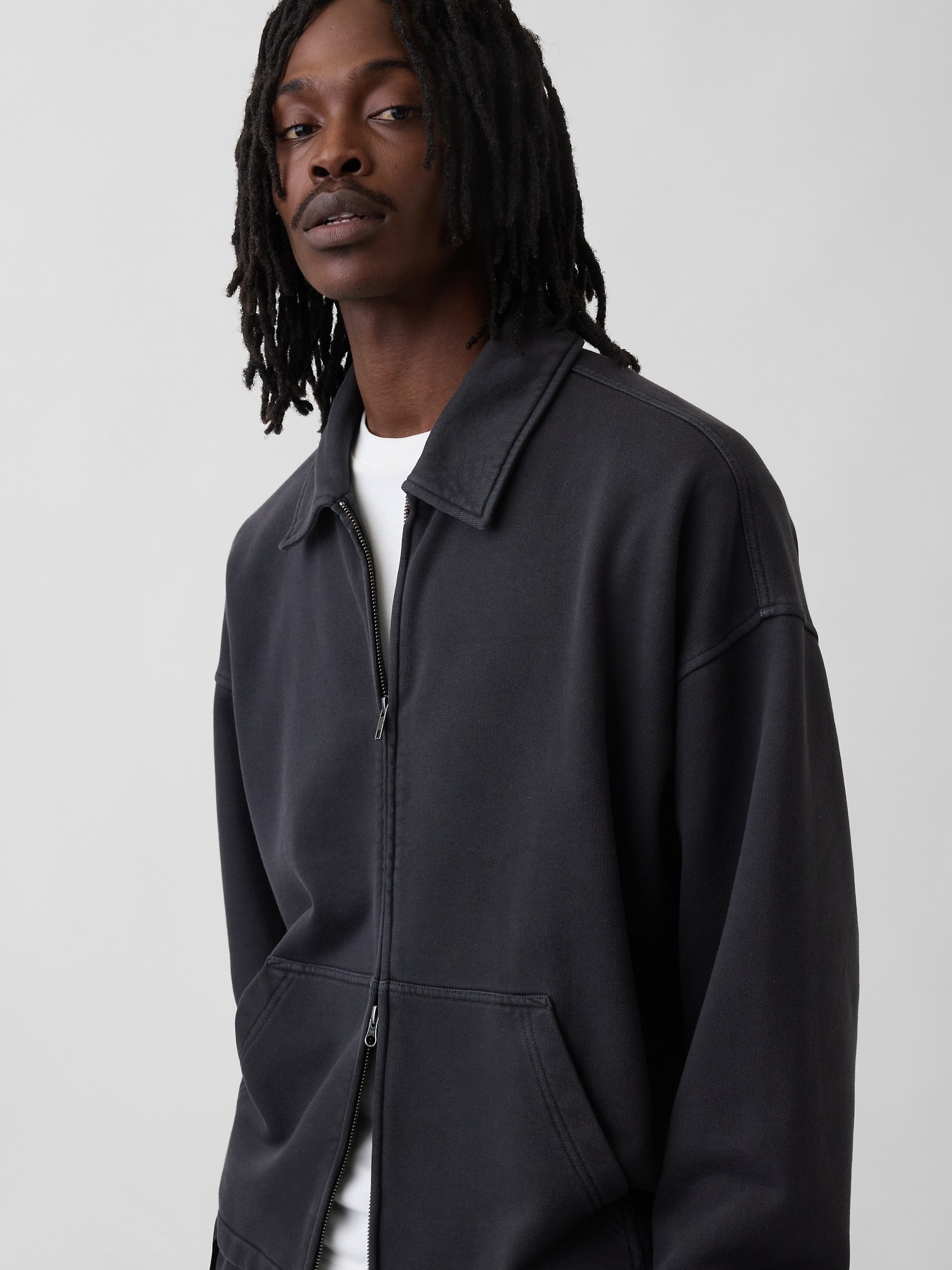 Мужские куртки Gap Adult Heavyweight Oversized Zip Jacket — фото 4