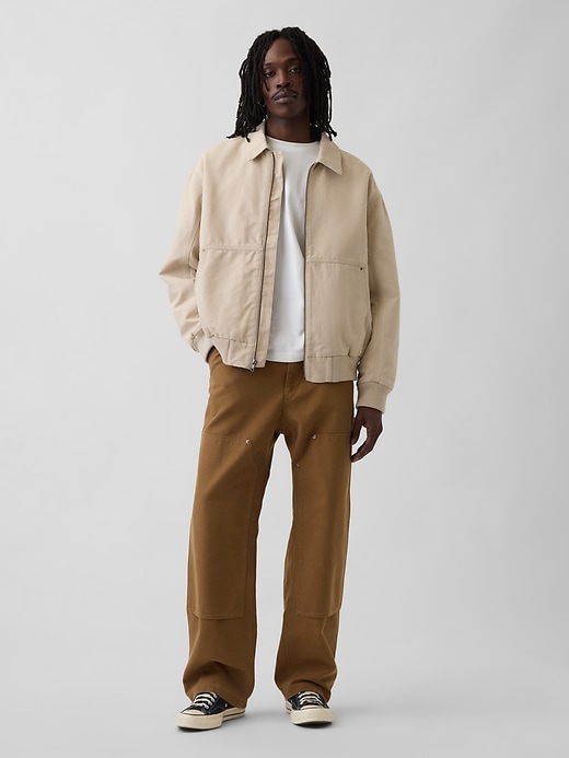 Image number 1 showing, '90s Loose Canvas Double-Knee Carpenter Pants