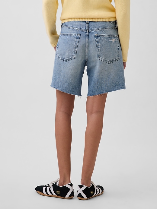 Image number 4 showing, Mid Rise Loose Bermuda Shorts