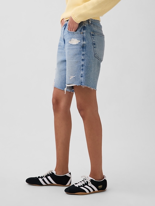 Image number 3 showing, Mid Rise Loose Bermuda Shorts