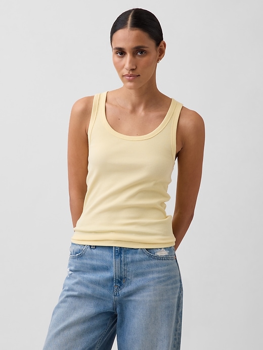 Image number 1 showing, Rib Scoop Tank Top