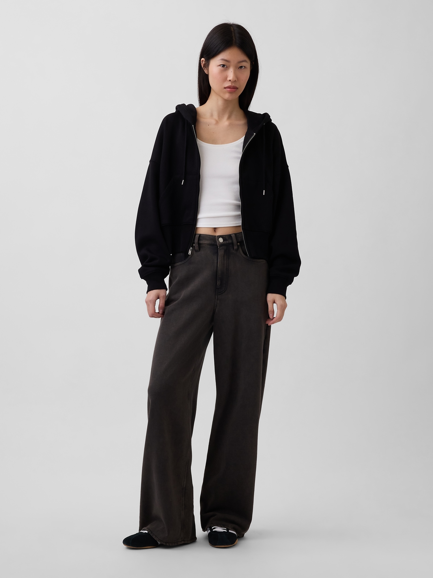 Heavyweight French Terry Wide-Leg Sweatpant Jeans