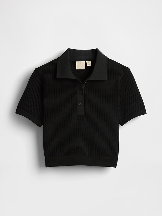 Image number 5 showing, Gap × BÉIS Seamless Crop Polo Shirt