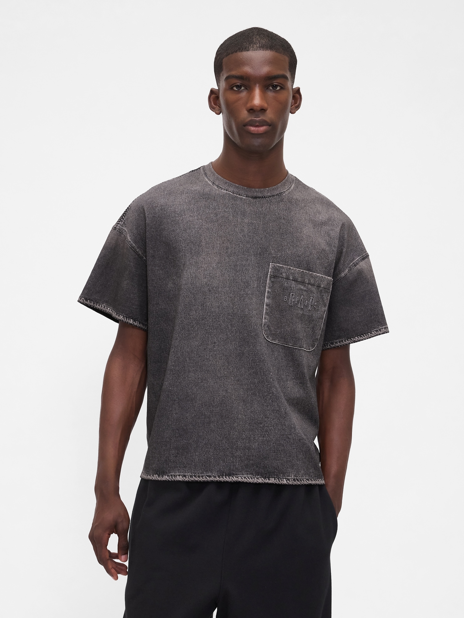 Gap × BÉIS Adult Knit Denim Pocket T-Shirt