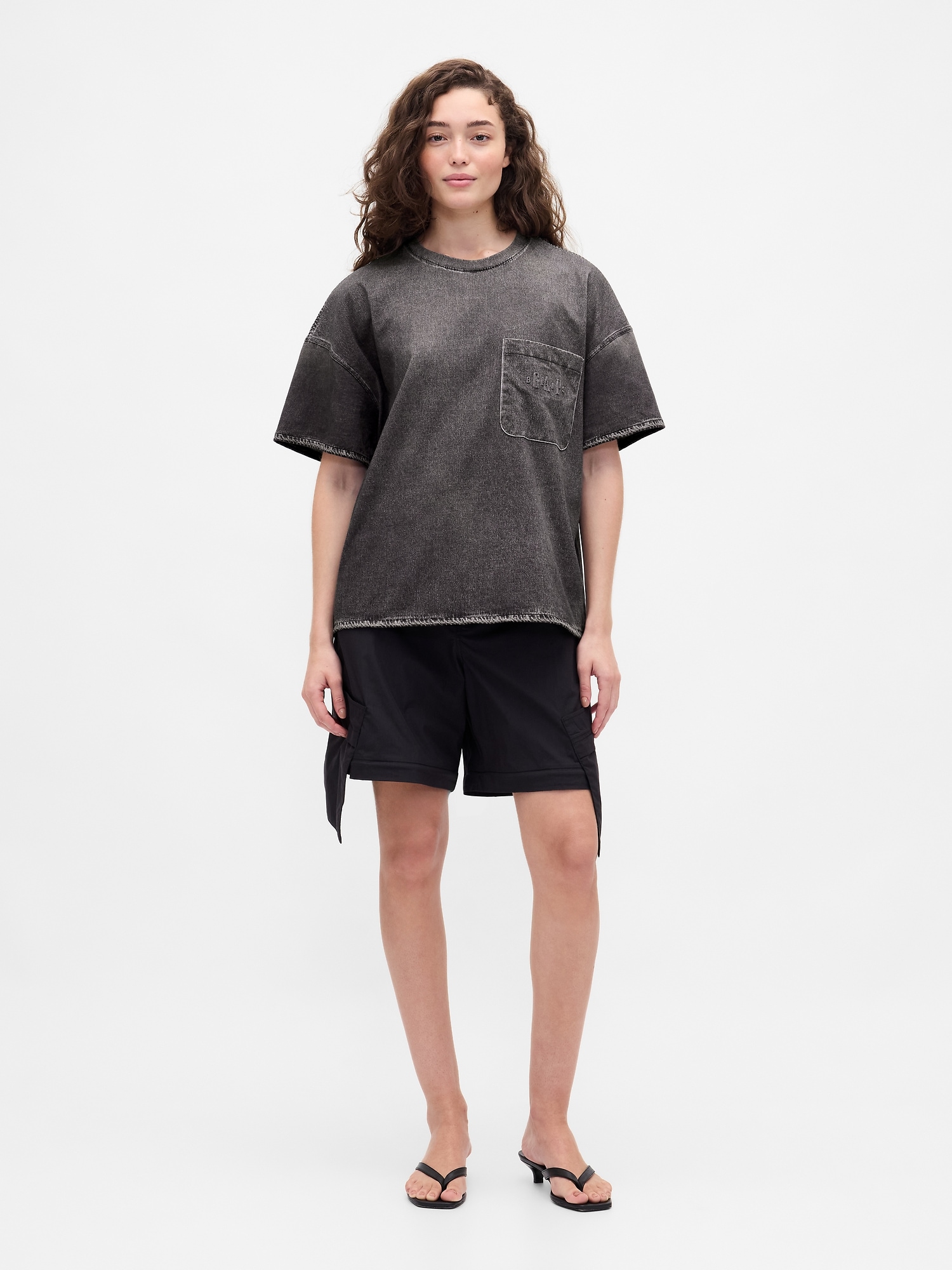 Gap × BÉIS Adult Knit Denim Pocket T-Shirt