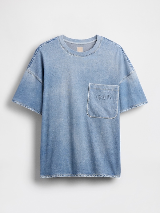 Image number 9 showing, Gap × BÉIS Adult Knit Denim Pocket T-Shirt