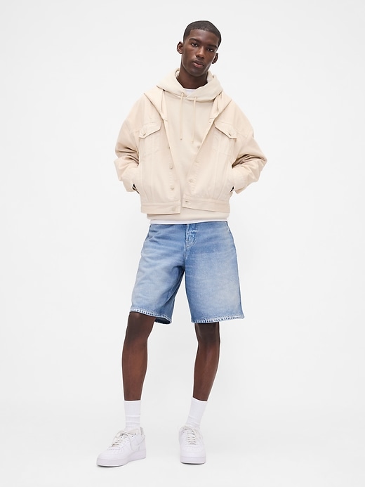 Image number 3 showing, Gap × BÉIS Adult Knit Denim Baggy Shorts