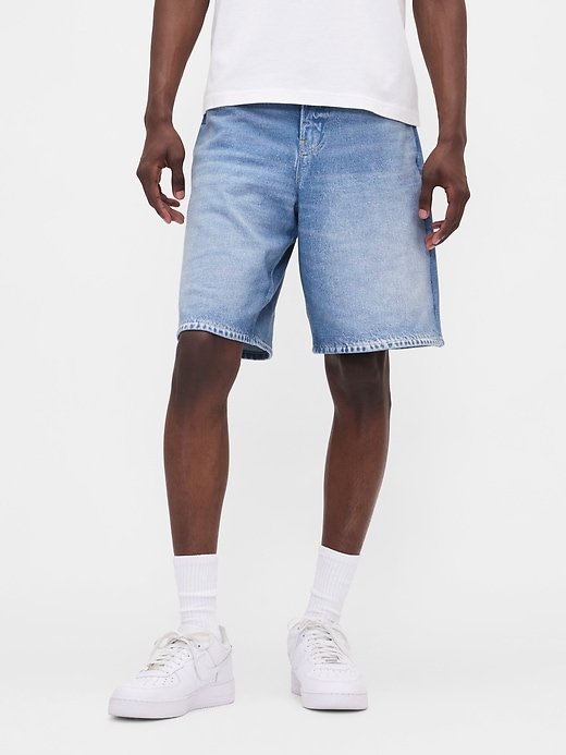 Image number 4 showing, Gap × BÉIS Adult Knit Denim Baggy Shorts