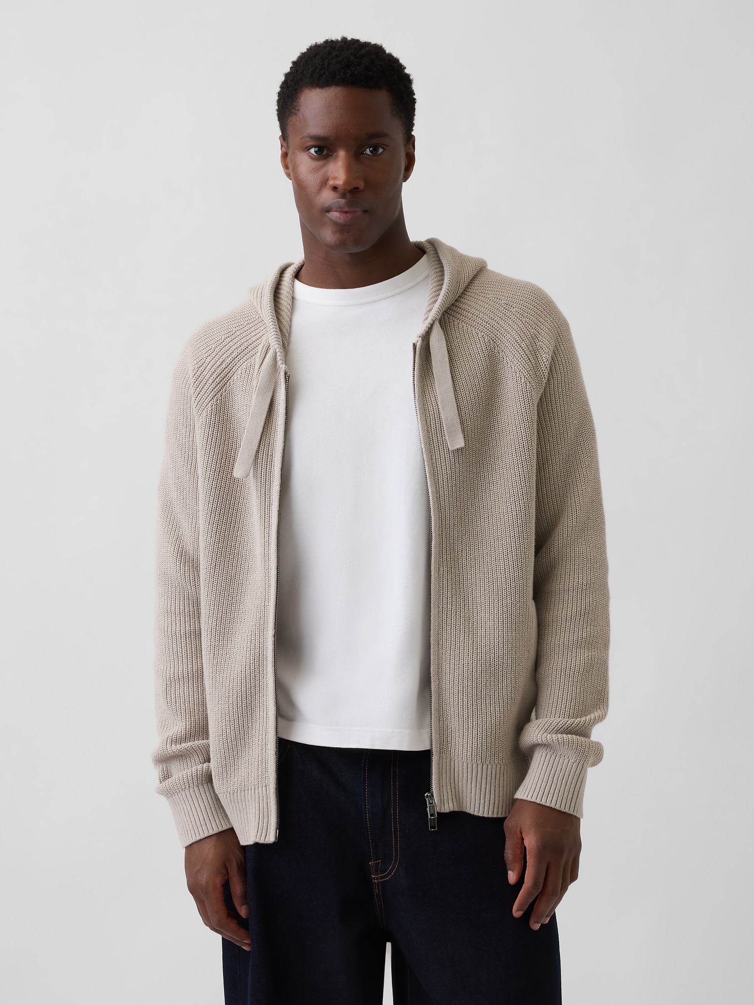 Raglan Sweater Zip Hoodie