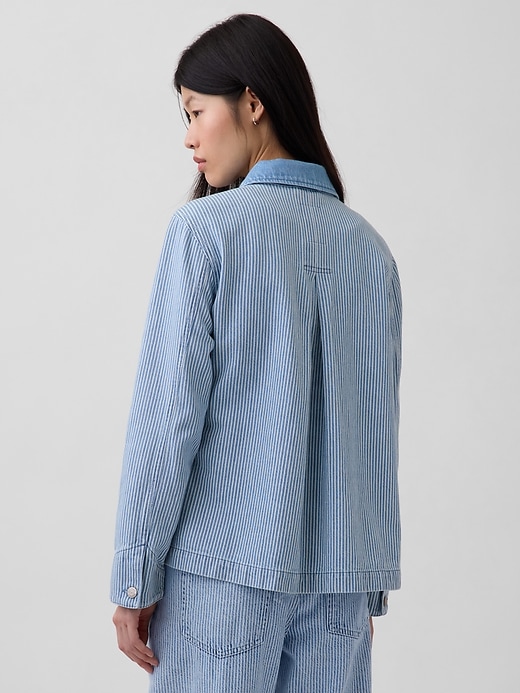 Image number 3 showing, Denim Stripe Chore Jacket