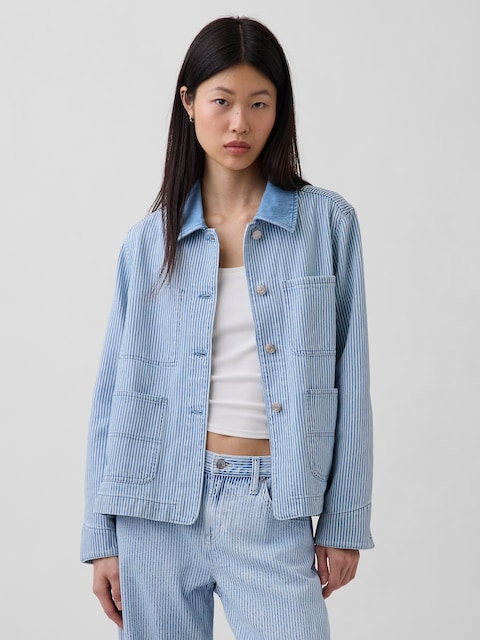 Denim Stripe Chore Jacket