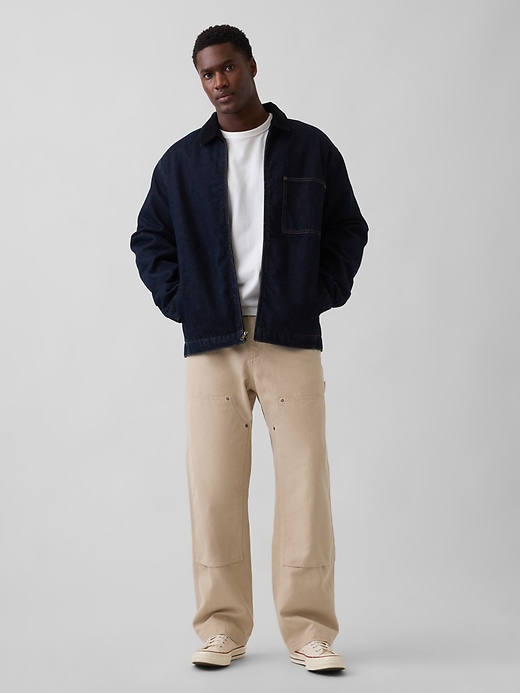 Image number 1 showing, '90s Loose Canvas Double-Knee Carpenter Pants