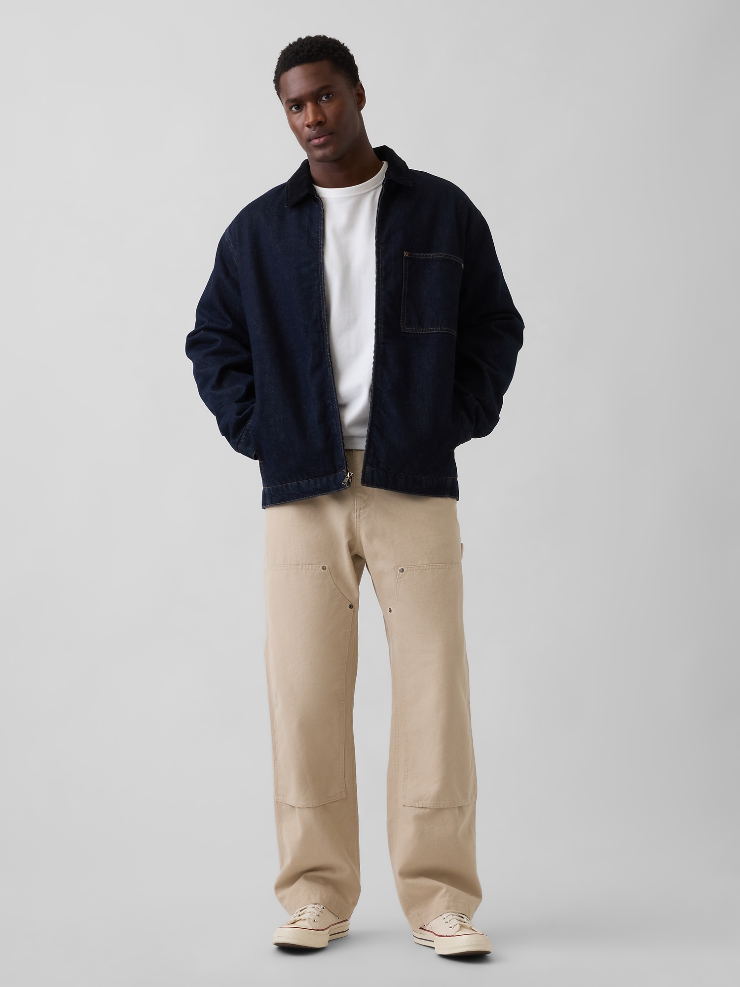 '90s Loose Canvas Double-Knee Carpenter Pants