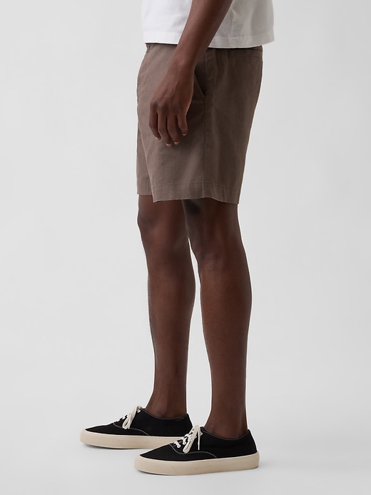 Image number 3 showing, 7.5" Linen-Cotton Shorts