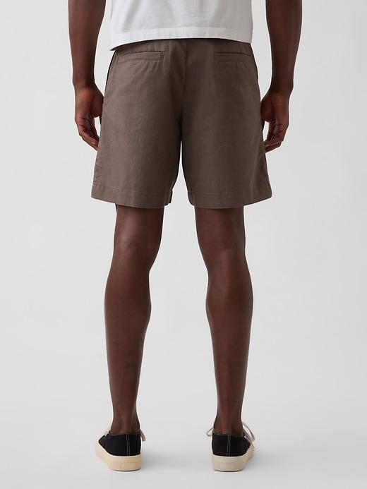 Image number 4 showing, 7.5" Linen-Cotton Shorts