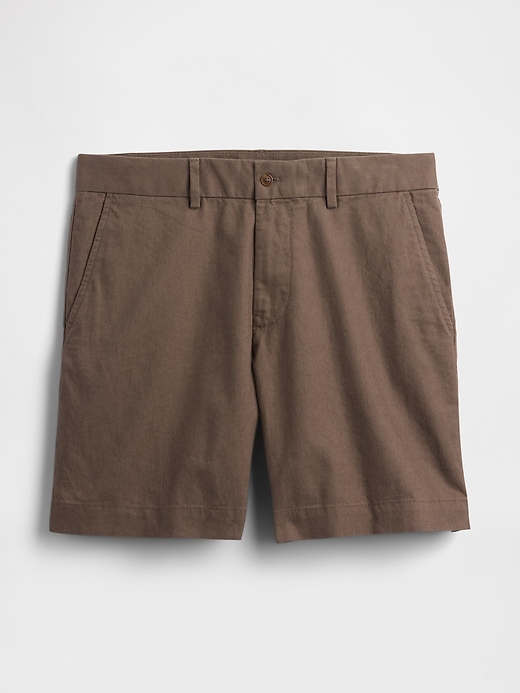 Image number 6 showing, 7.5" Linen-Cotton Shorts