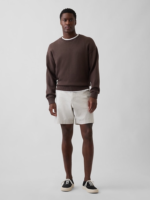 Image number 1 showing, 7.5" Linen-Cotton Shorts