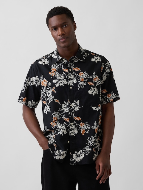 Textured Linen-Cotton Shirt