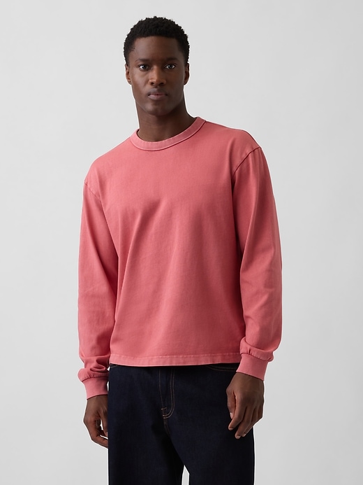 Image number 1 showing, Heavyweight Oversized Crop T-Shirt