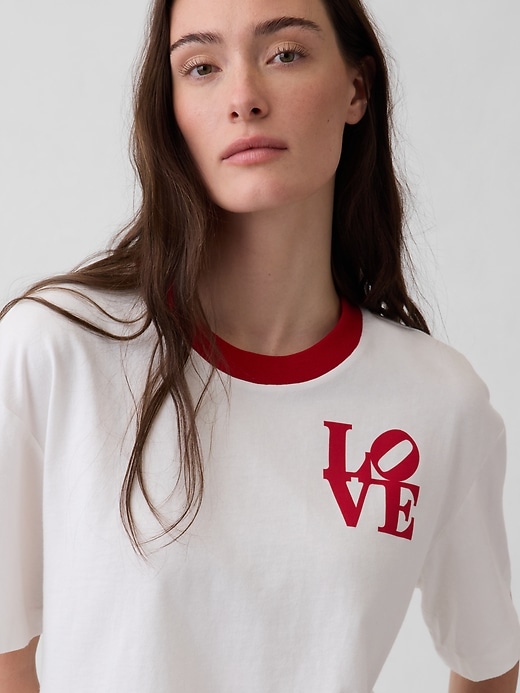 Image number 4 showing, Robert Indiana LOVE Crop T-Shirt