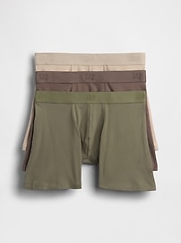 Image number 1 showing, 5" Organic Stretch Cotton Boxer Briefs (3-Pack)