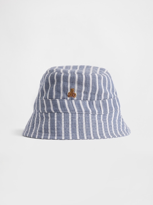 Image number 1 showing, Baby Cotton Gauze Stripe Bucket Hat