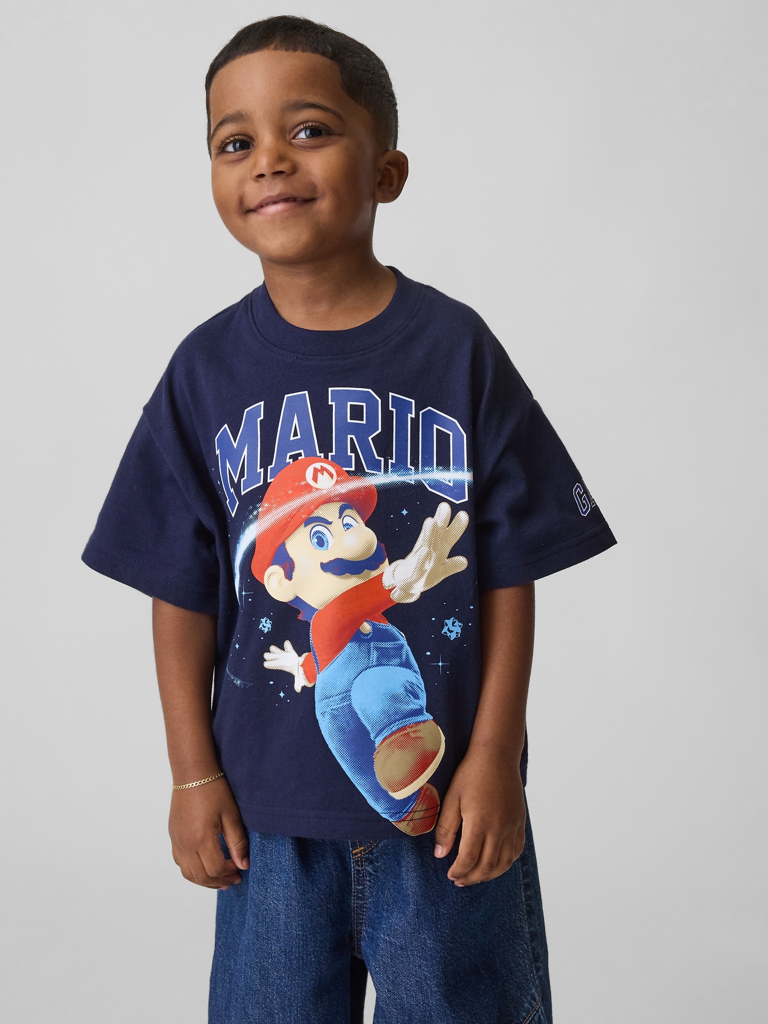 Детские футболки Gap Toddler Super Mario Oversized Graphic T-Shirt — фото 3